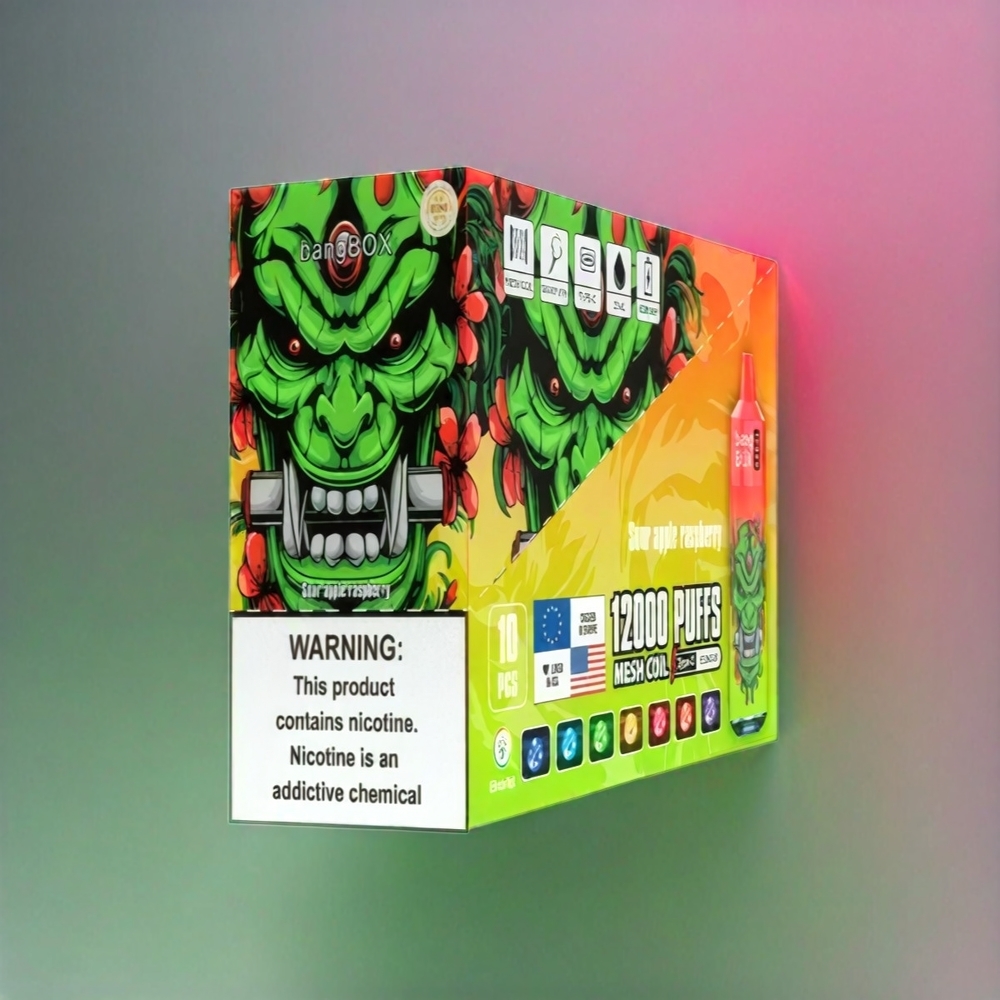 Bang Box 12000 Puffs Vape Sauerapfel-Himbeere 23ML Liquid 650mAh Schweiz Großhandel