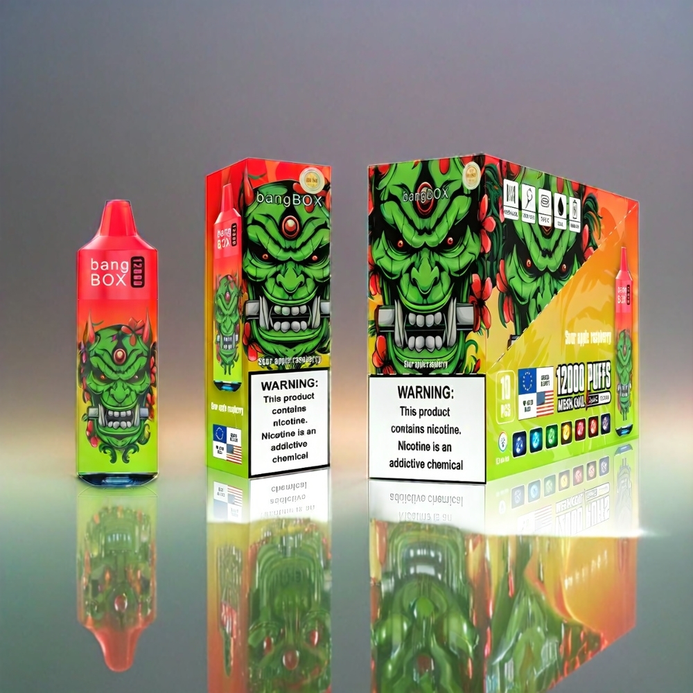 Bang Box 12000 Puffs Vape Sauerapfel-Himbeere 23ML Liquid 650mAh Schweiz Großhandel