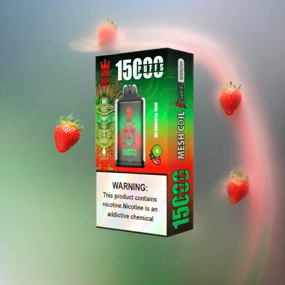 Bang Box 15000 Puffs Vape Erdbeer-Kiwi 23ml 5% 650mAh Schweiz Großhandel