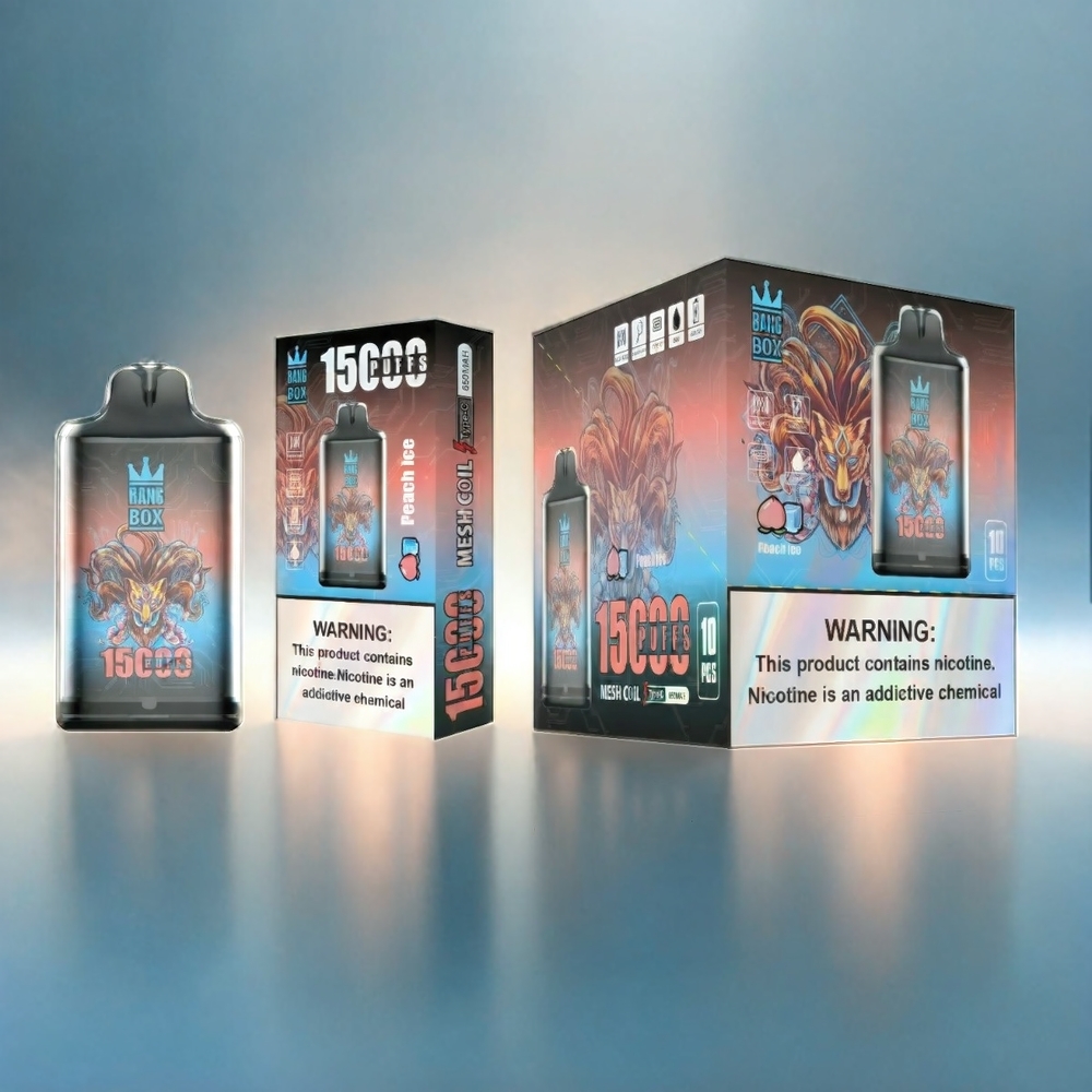 Bang Box 15000 Puffs Vape Pfirsich Eis 23ml 5% Schweiz Großhandel