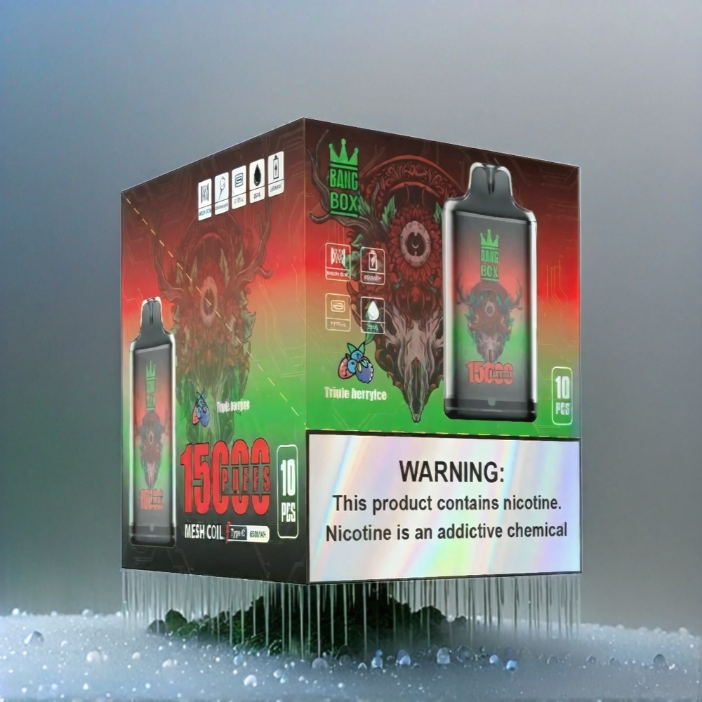 Bang Box 15000 Puffs Vape Triple Berry Ice Schweiz Großhandel – 23ml E-Liquid, 650mAh, Typ-C, 10 Stück/Box