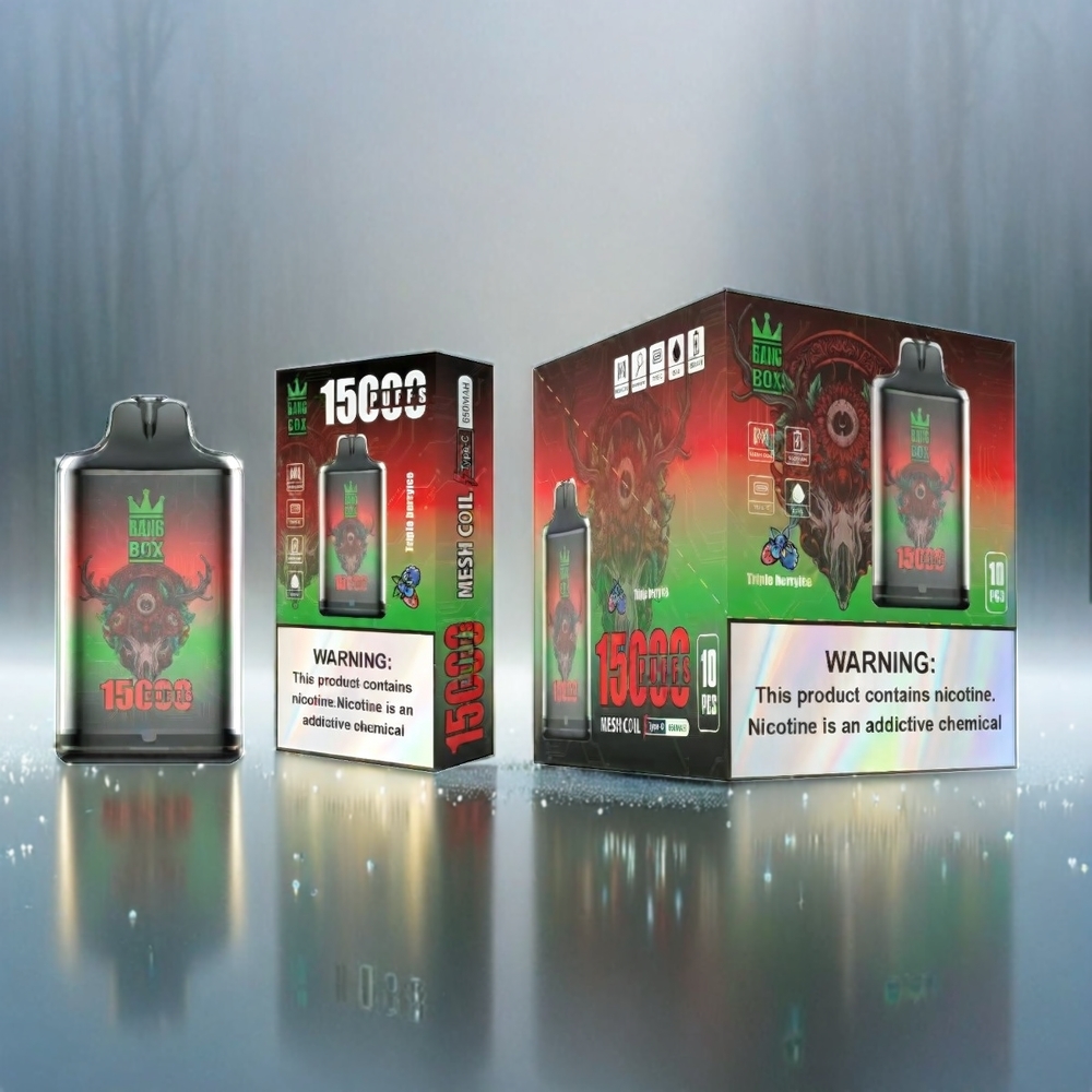 Bang Box 15000 Puffs Vape Triple Berry Ice Schweiz Großhandel – 23ml E-Liquid, 650mAh, Typ-C, 10 Stück/Box