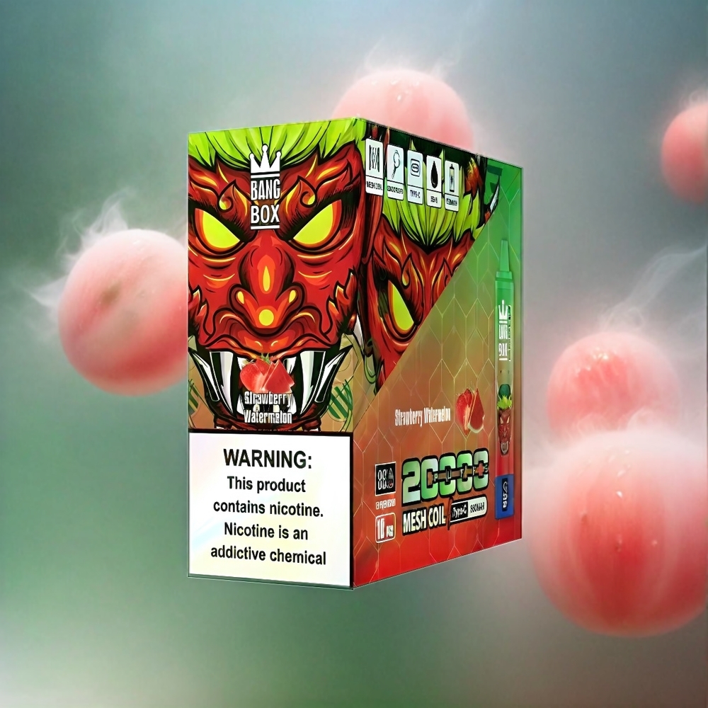 Bang Box 20000 Puffs Vape Erdbeer-Wassermelone Schweiz Großhandel mit 5% Nikotin, 35ml E-Liquid und Mesh Coil