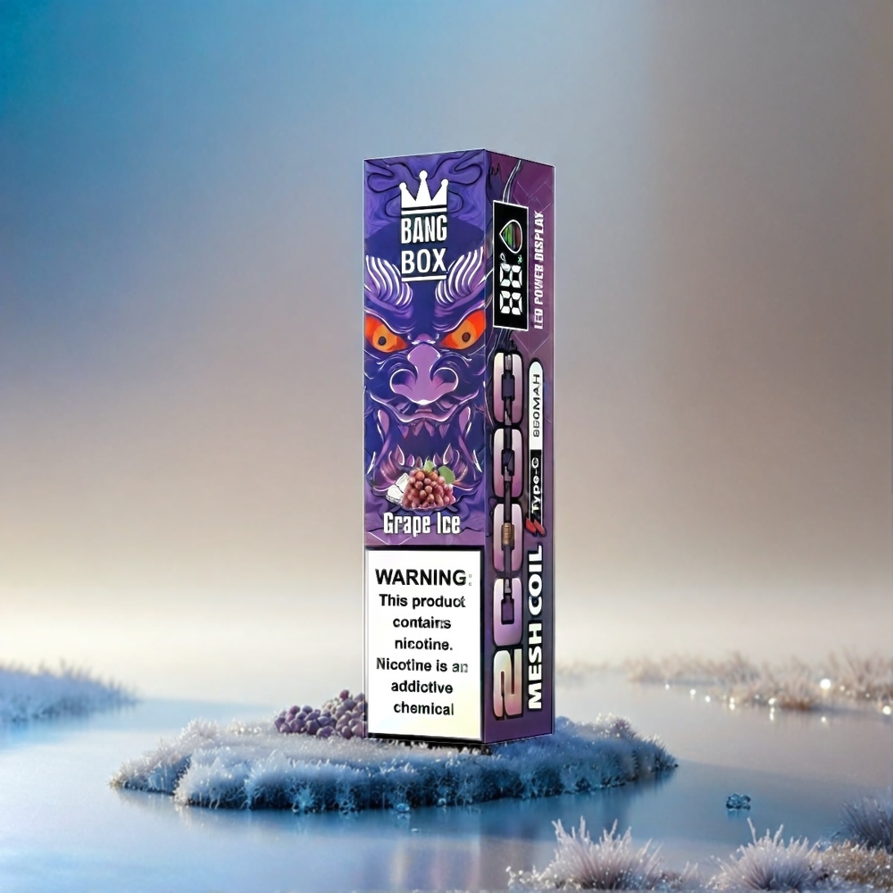 Bang Box 20000 Puffs Vape Grape Ice (35ml, 20000 Puffs, 5% Nikotin) Schweiz Großhandel