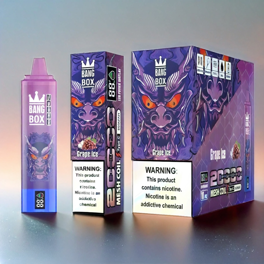 Bang Box 20000 Puffs Vape Grape Ice (35ml, 20000 Puffs, 5% Nikotin) Schweiz Großhandel