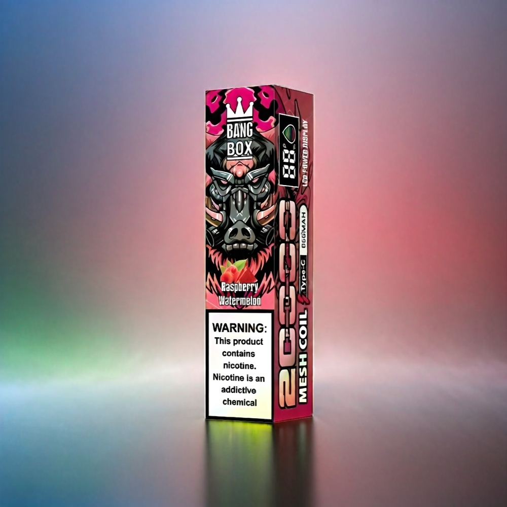 Bang Box 20000 Puffs Vape Himbeer Wassermelone 5% Nikotin 35ml E-Liquid 850mah Schweiz Großhandel