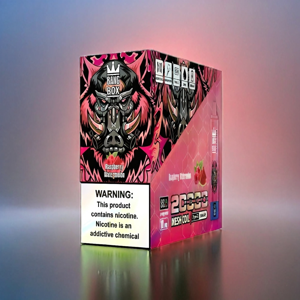 Bang Box 20000 Puffs Vape Himbeer Wassermelone 5% Nikotin 35ml E-Liquid 850mah Schweiz Großhandel