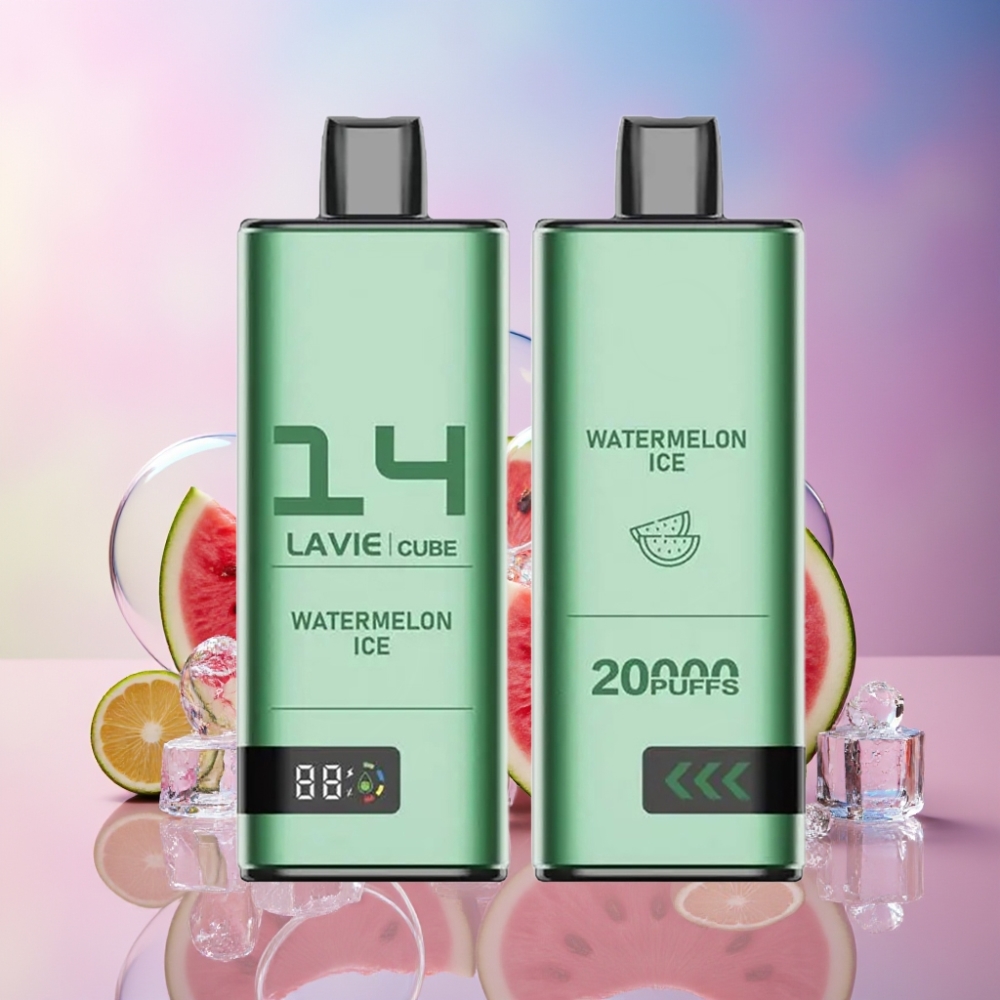 Lavie Cube 20000 Puffs Einweg-Vape Wassermelone Eis – 28ML, 5% Salz Nikotin, Type C, Schweiz Großhandel