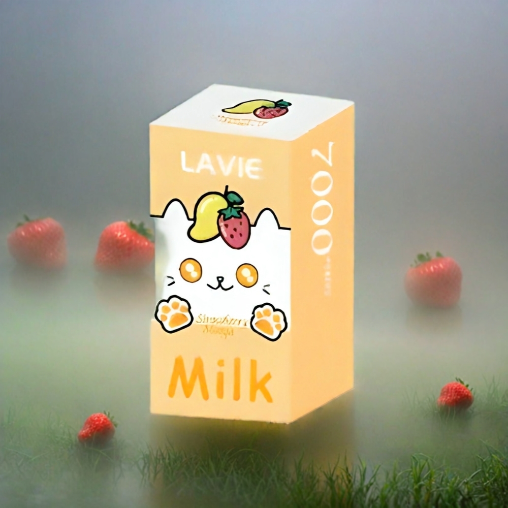LAVIE Milk 7000 Puffs Erdbeer-Mango | 16ML | 5% Nikotin | Schweiz Großhandel