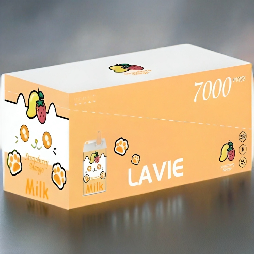 LAVIE Milk 7000 Puffs Erdbeer-Mango | 16ML | 5% Nikotin | Schweiz Großhandel