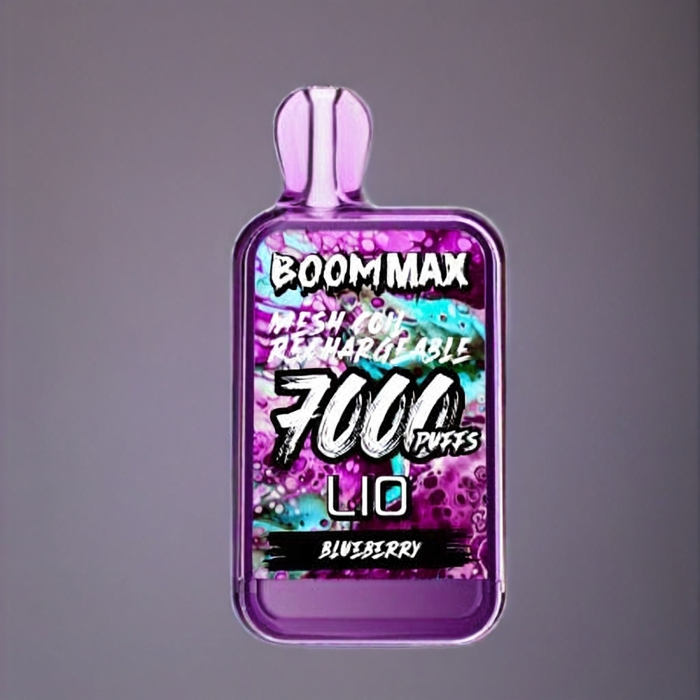 LIO BOOM MAX 7000 Puffs Einweg-Vape Blaubeere, 15ml E-Liquid, 650mAh, Schweiz Großhandel