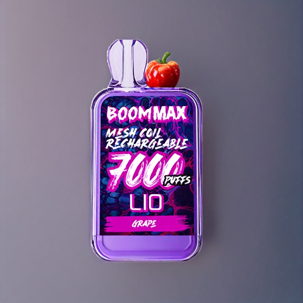 LIO BOOM MAX 7000 Puffs Einweg-Vape Traube – 15ml, 650mAh, Type-C, Schweiz Großhandel