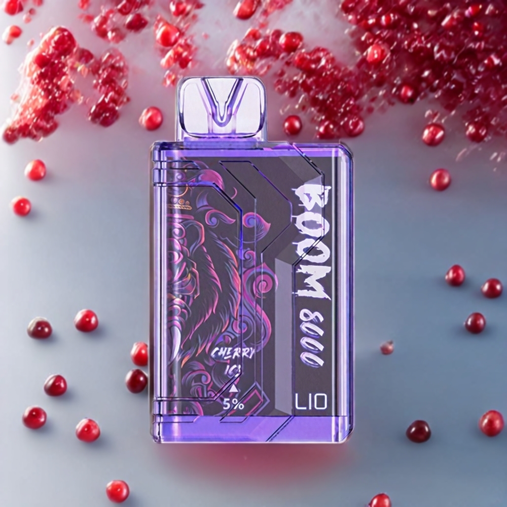 LIO BOOM PRO 8000 Puffs Einweg-Vape Cherry Ice (15ml, 5% Nikotin, Type-C Ladung) Schweiz Großhandel