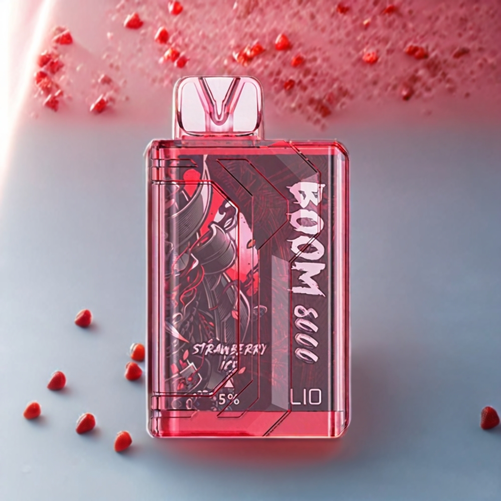 LIO BOOM PRO 8000 Puffs Einweg-Vape Erdbeer-Eis – 15ml, 5% Nikotin, Schweiz Großhandel