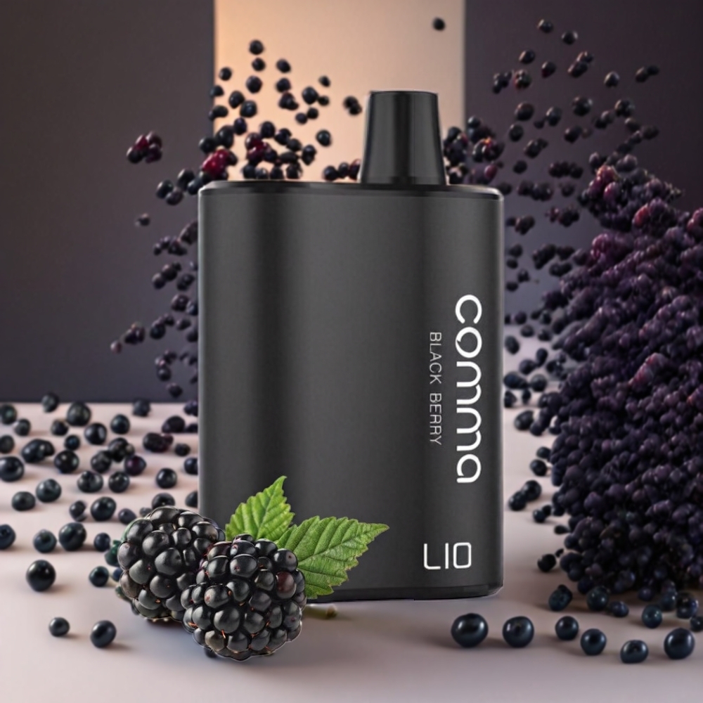 LIO COMMA 5000 Puffs Einweg-Vape Brombeere (Schwarz) – Schweiz Großhandel, 900mAh, 15ml, Type-C