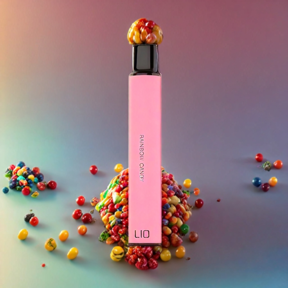 LIO Mini 600 Puffs Einweg-Vape Rainbow Candy (Regenbogen Bonbon) – 400mAh, 2ml, Schweiz Großhandel