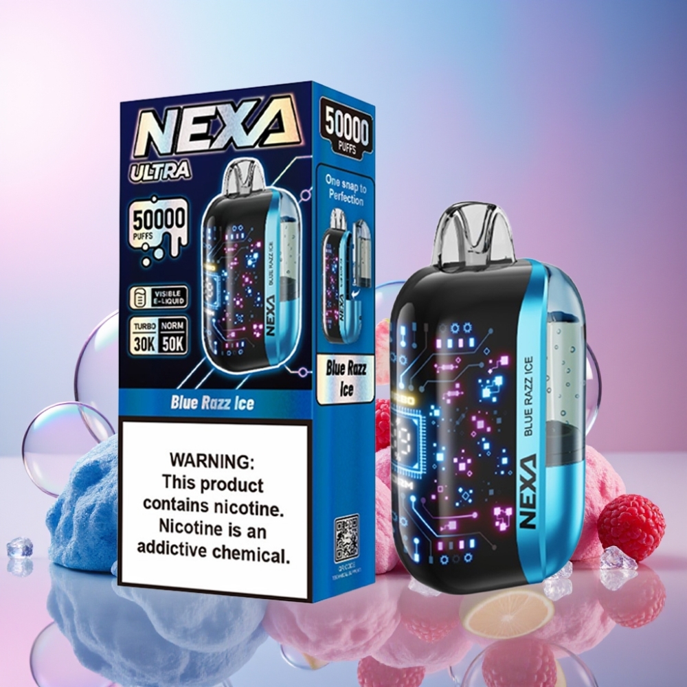 NEXA Ultra 50K Einweg-Vape Blue Razz Ice (20ml, 800mAh, 50000 Züge, 5% Nikotin) Schweiz großhandel