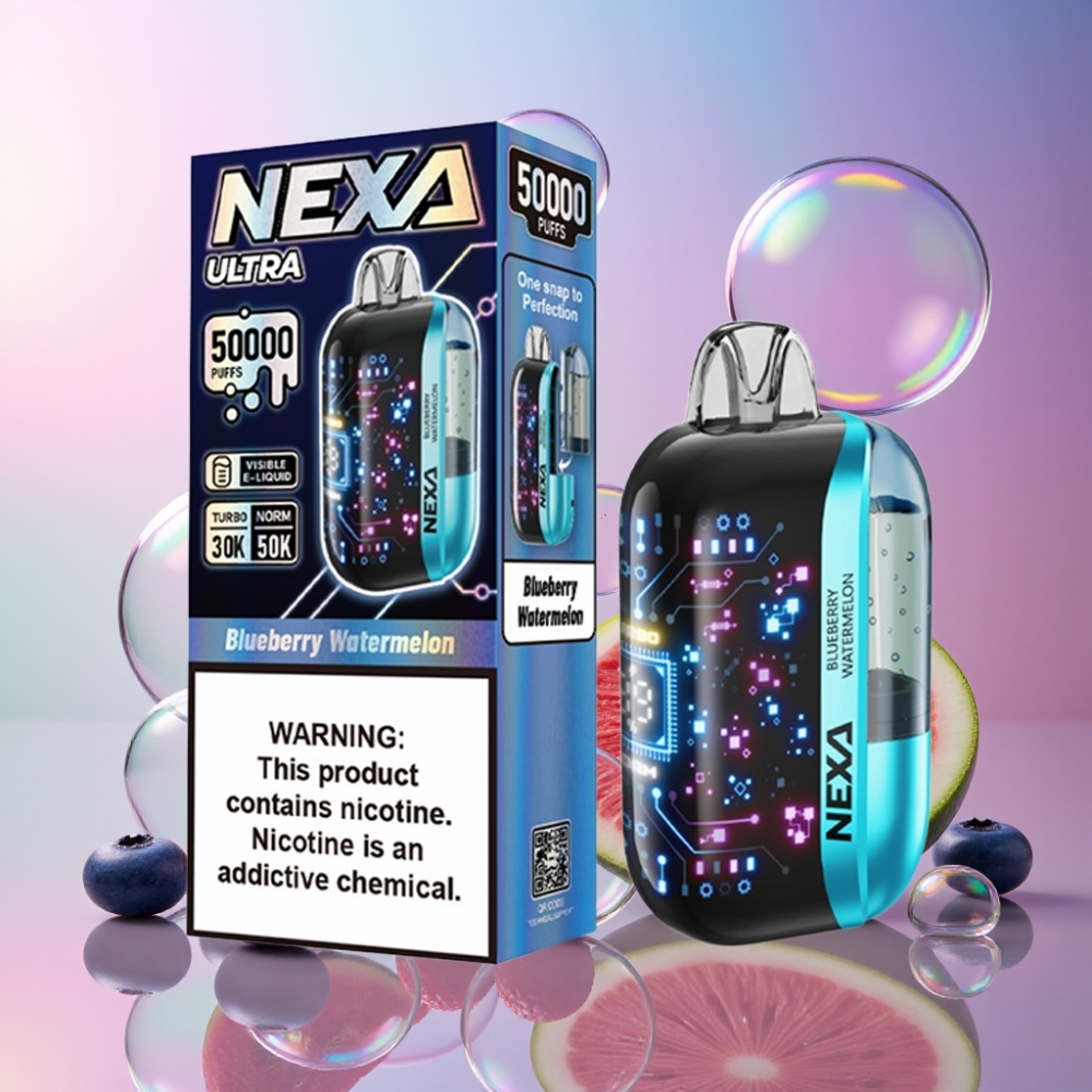 NEXA Ultra 50K Einweg-Vape Blueberry Wassermelone Schweiz Großhandel mit 20ml, 800mAh, 5% Nikotin