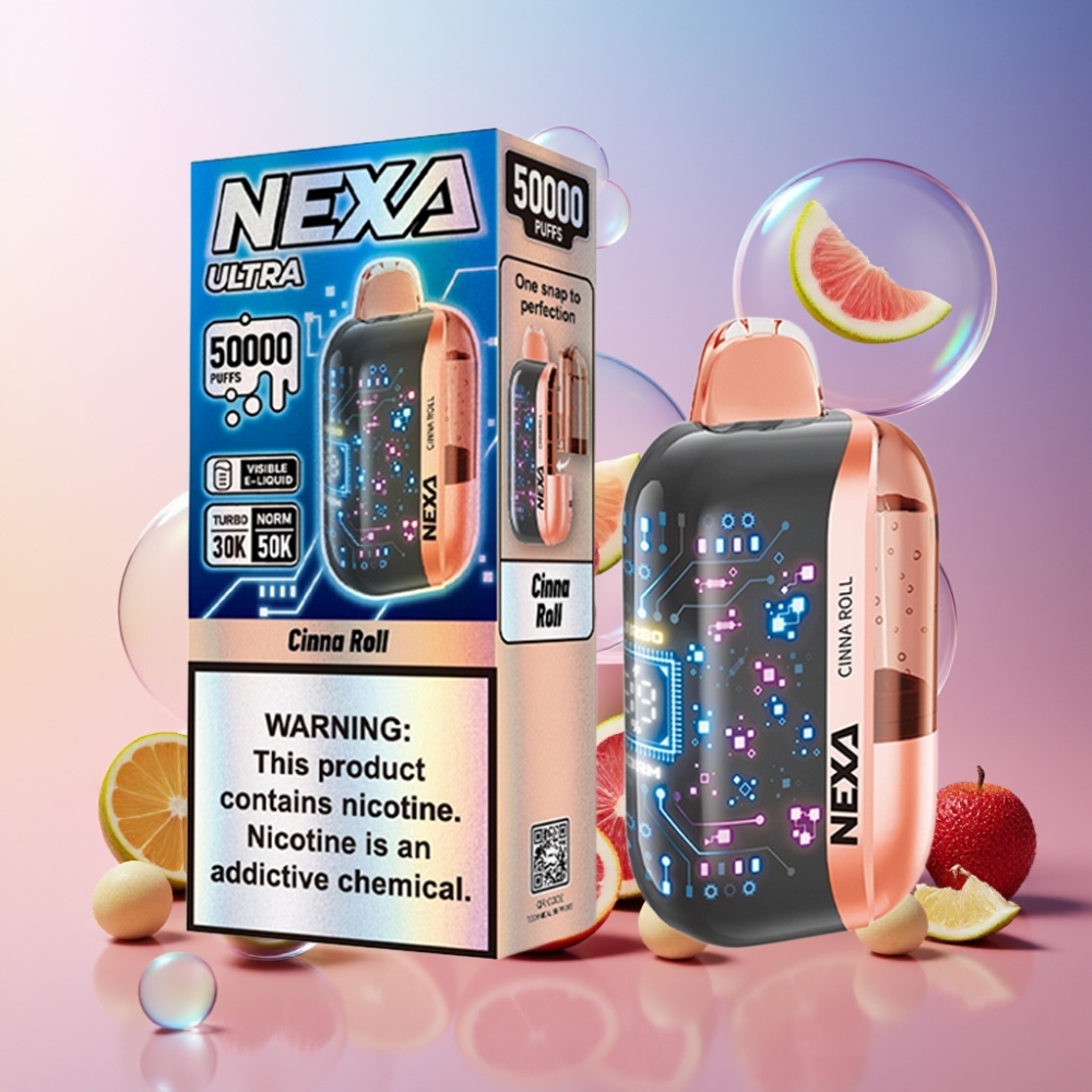 NEXA Ultra 50K Einweg-Vape Cinna Roll (Zimtrolle) Schweiz Großhandel - 20ml, 800mAh, 5% Nikotin