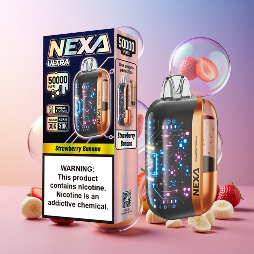 NEXA Ultra 50K Einweg-Vape Erdbeer Banane - 20ml, 50000 Züge, 5% Nikotin, Schweiz Großhandel