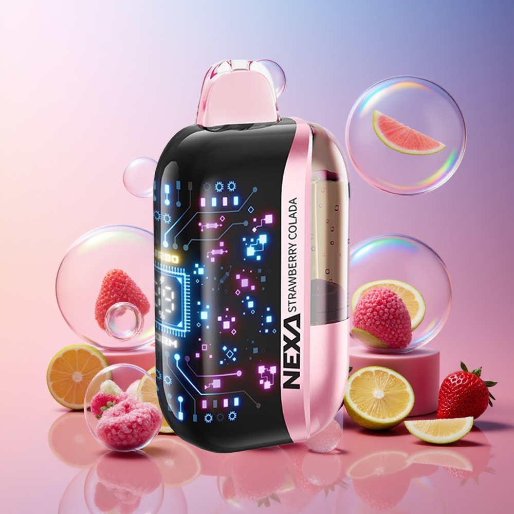 NEXA Ultra 50K Einweg-Vape Erdbeer Colada - 20ml, 800mAh, Typ-C Ladung, Schweiz Großhandel