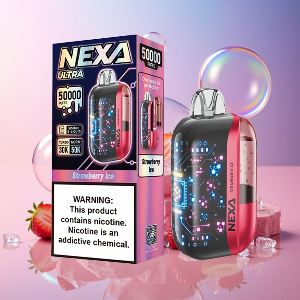 NEXA Ultra 50K Einweg-Vape Erdbeer-Eis - 20ml, 800mAh, 5% Nikotin, Schweiz Großhandel