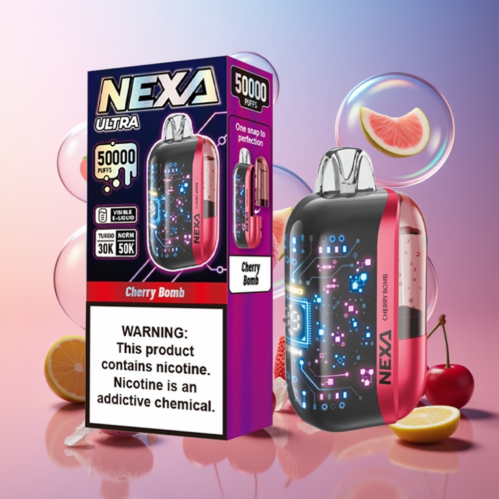 NEXA Ultra 50K Einweg-Vape Kirschgeschmack, Schweiz Großhandel, 20ml, 50000 Puffs, 5% Nikotin