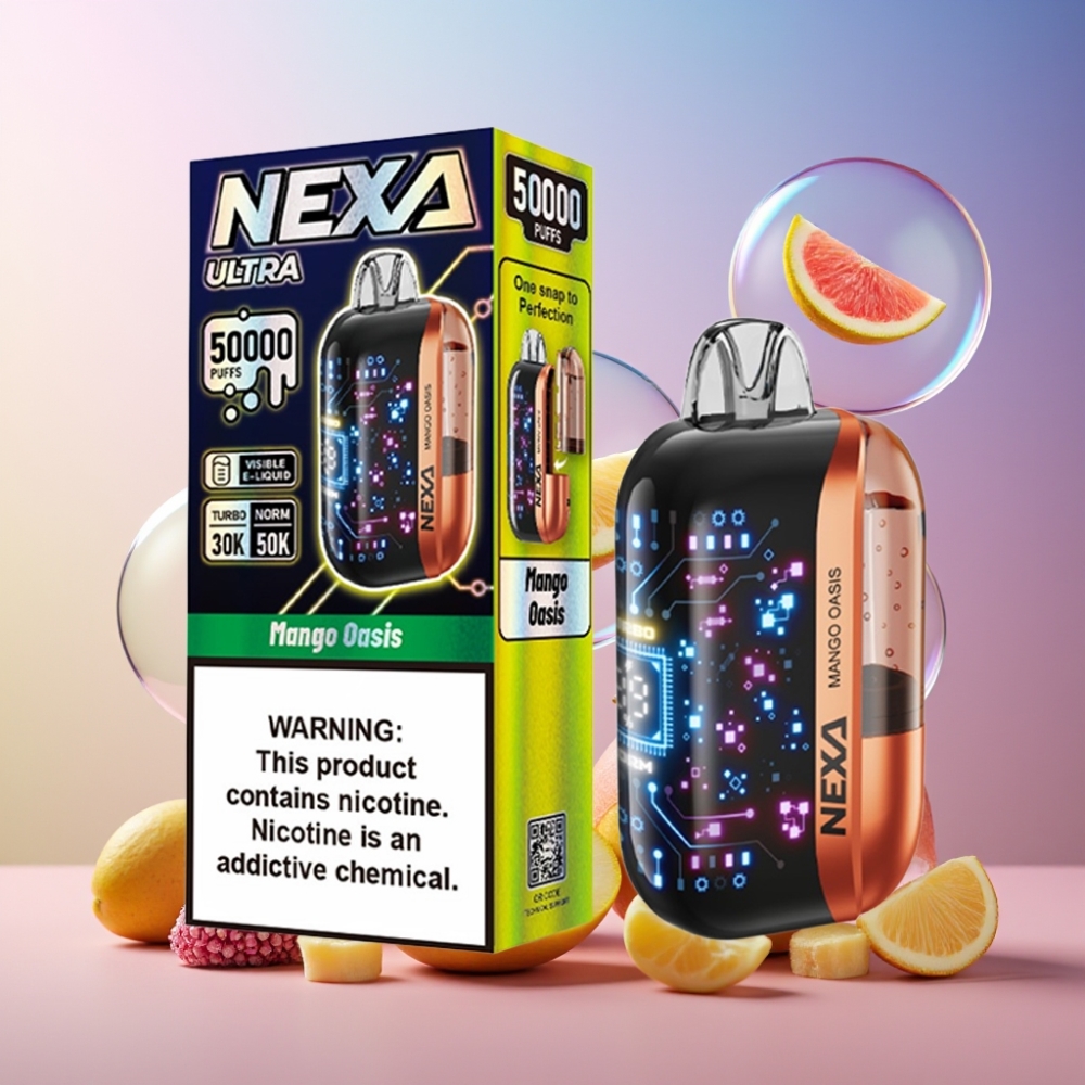 NEXA Ultra 50K Einweg-Vape Mango-Oase mit 20ml Füllmenge, 50000 Zügen, 5% Nikotin – Schweiz Großhandel