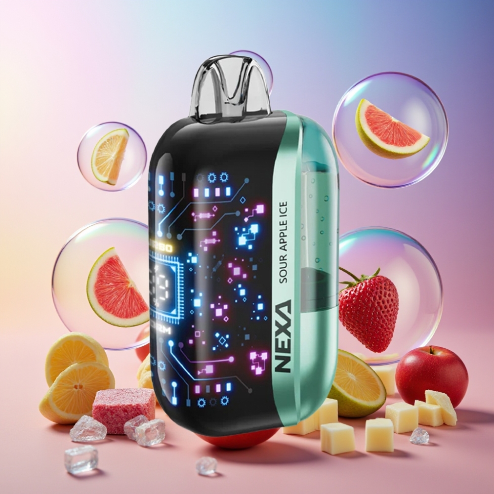 NEXA Ultra 50K Einweg-Vape Saurer Apfel Eis – 20ml, 800mAh, 50000 Züge, Schweiz Großhandel