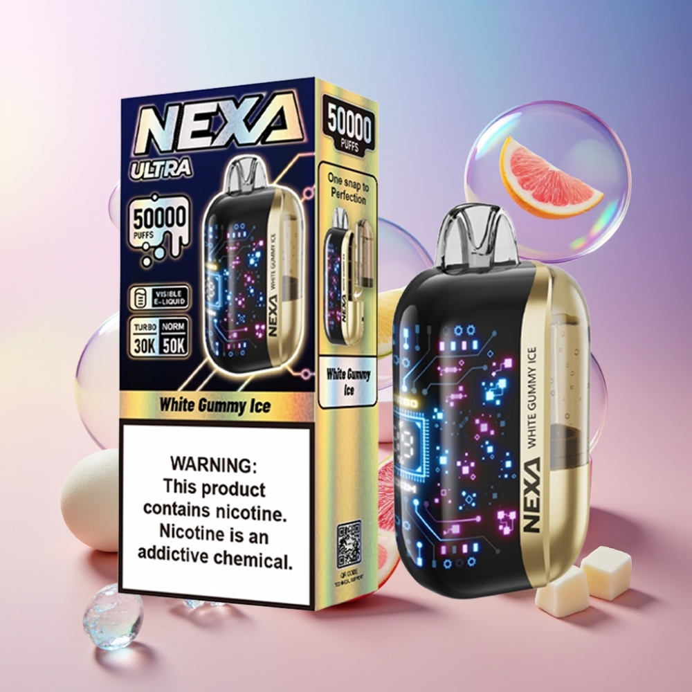 NEXA Ultra 50K Einweg-Vape Weiße Gummibärchen Eis - 20ml, 800mAh, 5% Nikotin, Schweiz Großhandel