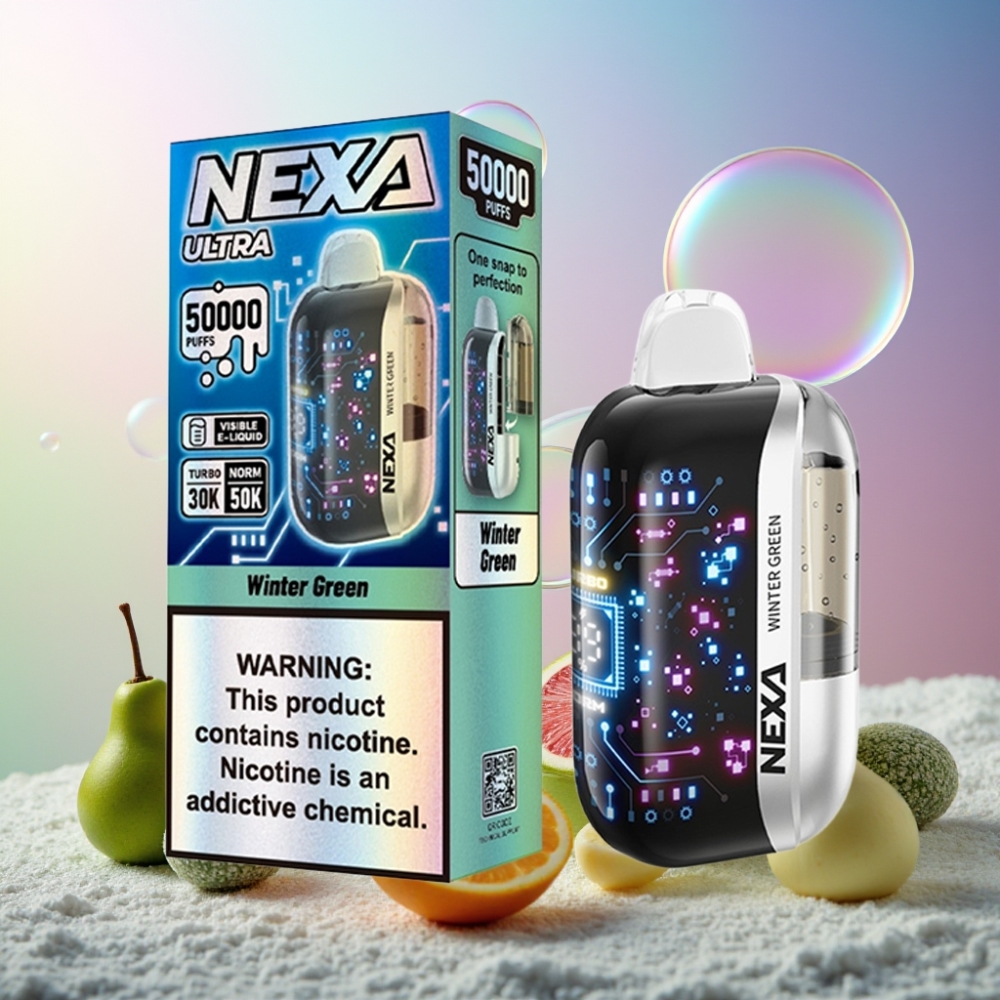 NEXA Ultra 50K Einweg-Vape Wintergrün – 20ml, 50000 Züge, 5% Nikotin, Schweiz Großhandel