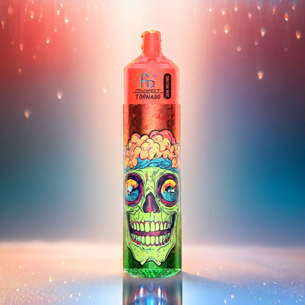 Fumot RandM Tornado 30000 Schweiz Großhandel - 30.000 Züge, 30mL, 1.0 Ohm Mesh, LED-Display - Erdbeer-Beeren-Eis
