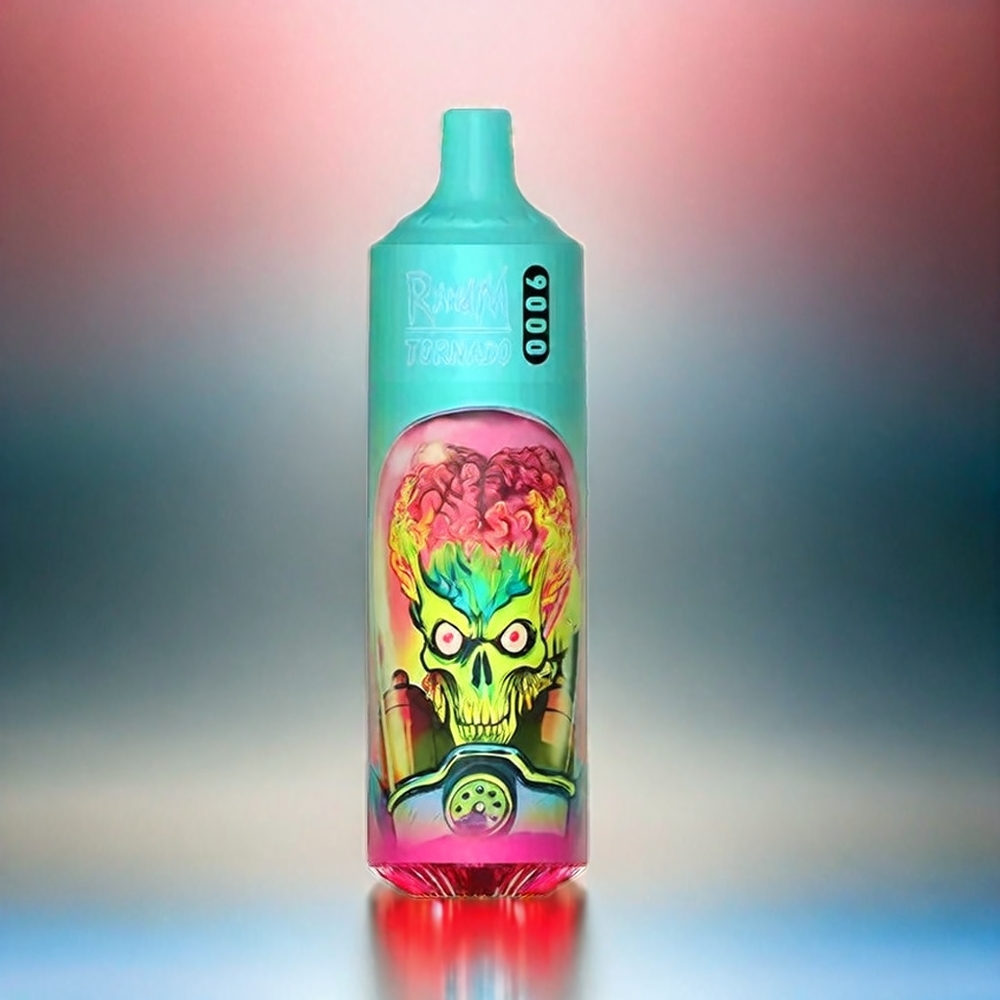 RandM Tornado 9000 Puffs 18 mL Mesh Coil RGB Display Fumot Randm Tornado 9000 Puffs Vape Erdbeere Himbeere Kirsch-Eis Schweiz Großhandel