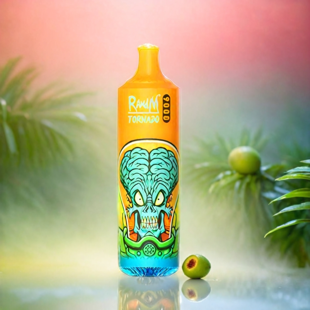 RandM Tornado 9000 Puffs 18 mL Mesh Coil RGB Display Kiwi Passionfruit Guava Schweiz Großhandel