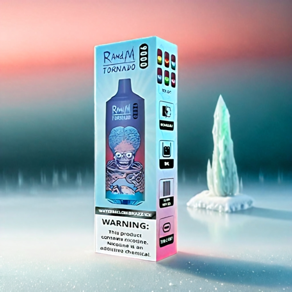 RandM Tornado 9000 Puffs – 18 mL, Mesh Coil, RGB Display, Schweiz Großhandel – Fumot Randm Tornado 9000 Puffs Vape Watermelon Brazz Ice