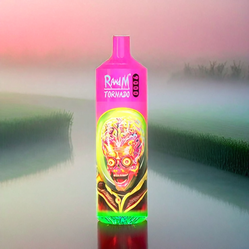 RandM Tornado 9000 Puffs 18mL Mesh Coil RGB Display Raspberry Watermelon Schweiz großhandel