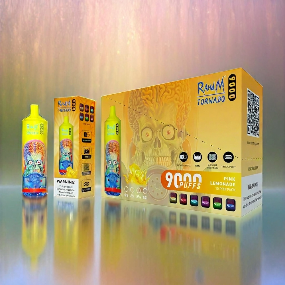 RandM Tornado 9000 Puffs 850 mAh 18 mL Mesh Coil Pink Lemonade (Zitronenlimonade) Schweiz großhandel