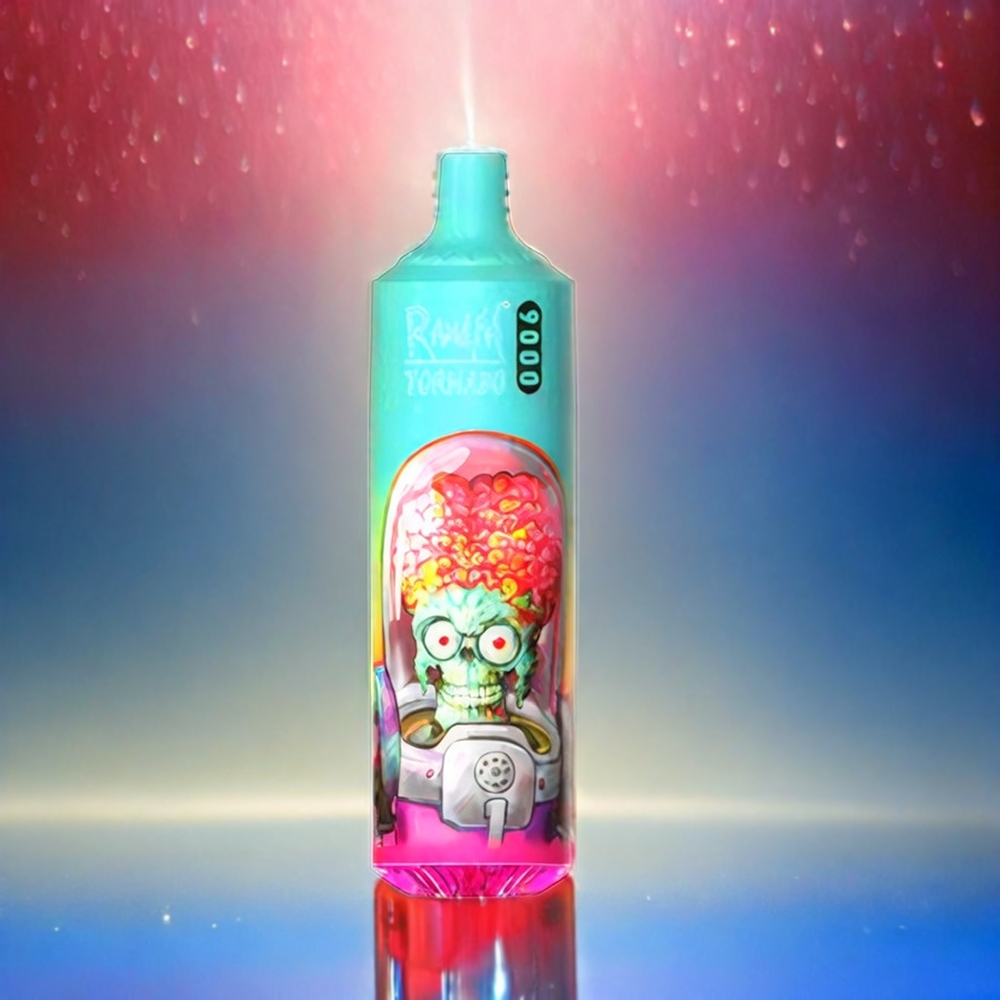RandM Tornado 9000 Puffs Schweiz Großhandel – 18 mL, 850 mAh, Mesh Coil, Blau-Saure Himbeere