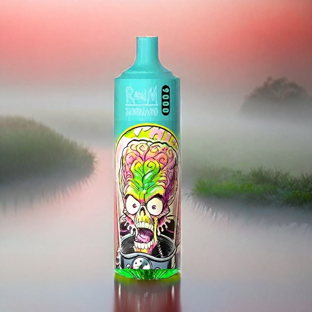 RandM Tornado 9000 Puffs Schweiz Großhandel - 18 mL Mesh Coil, RGB Display, 54 Sorten & Strawberry Pomegranate Geschmack