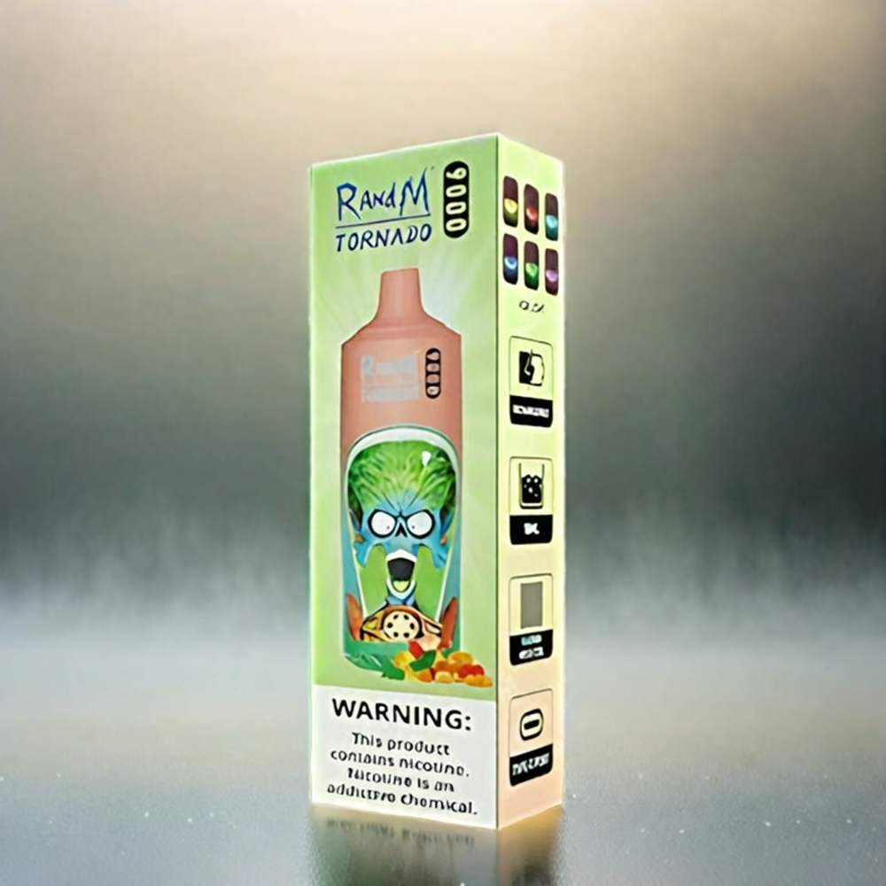 RandM Tornado 9000 Puffs mit 850 mAh Akku, 18 mL Tank und Mesh Coil - Schweiz Großhandel - Gummy Bear Geschmack