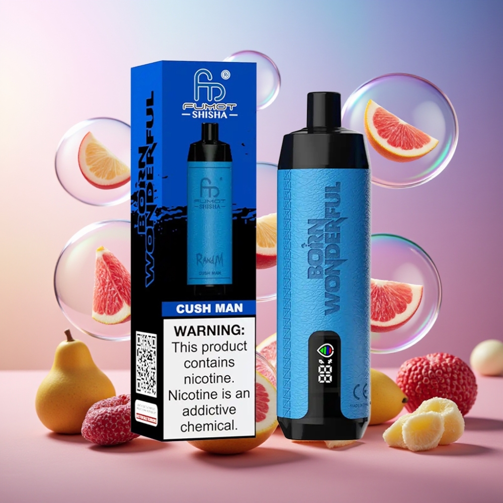 RandM Fumot Shisha 10000 Puffs Wegwerf-Vape Schweiz Großhandel – 18ml, 850 mAh, Typ-C, Cush Man