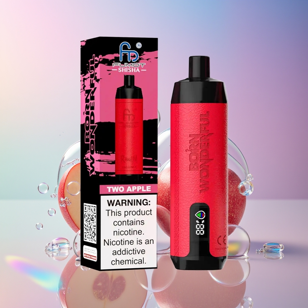 RandM Fumot Shisha 10000 Puffs Wegwerf-Vape Schweiz Großhandel – Zwei Äpfel, 18ml, 850mAh, Typ-C