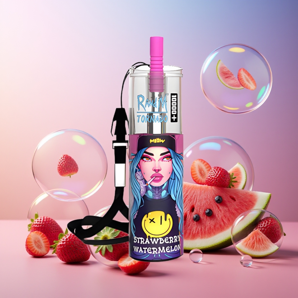 Fumot Original RandM Tornado 10000 Plus Einweg-Vape Erdbeer Wassermelone 20 ml 850 mAh Mesh Coil Schweiz großhandel