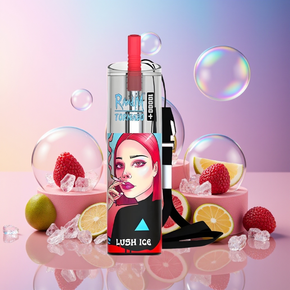 Fumot Original RandM Tornado 10000 Plus Einweg-Vape Lush Ice (Erfrischendes Eis) 10000 Puffs 20 ml Mesh Coil Schweiz Großhandel