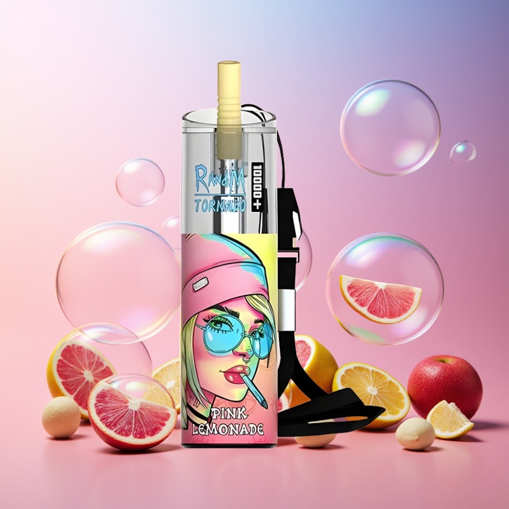 Fumot Original RandM Tornado 10000 Plus Wegwerf-Vape Pink Lemonade 20 ml 5% Mesh Coil Schweiz Großhandel