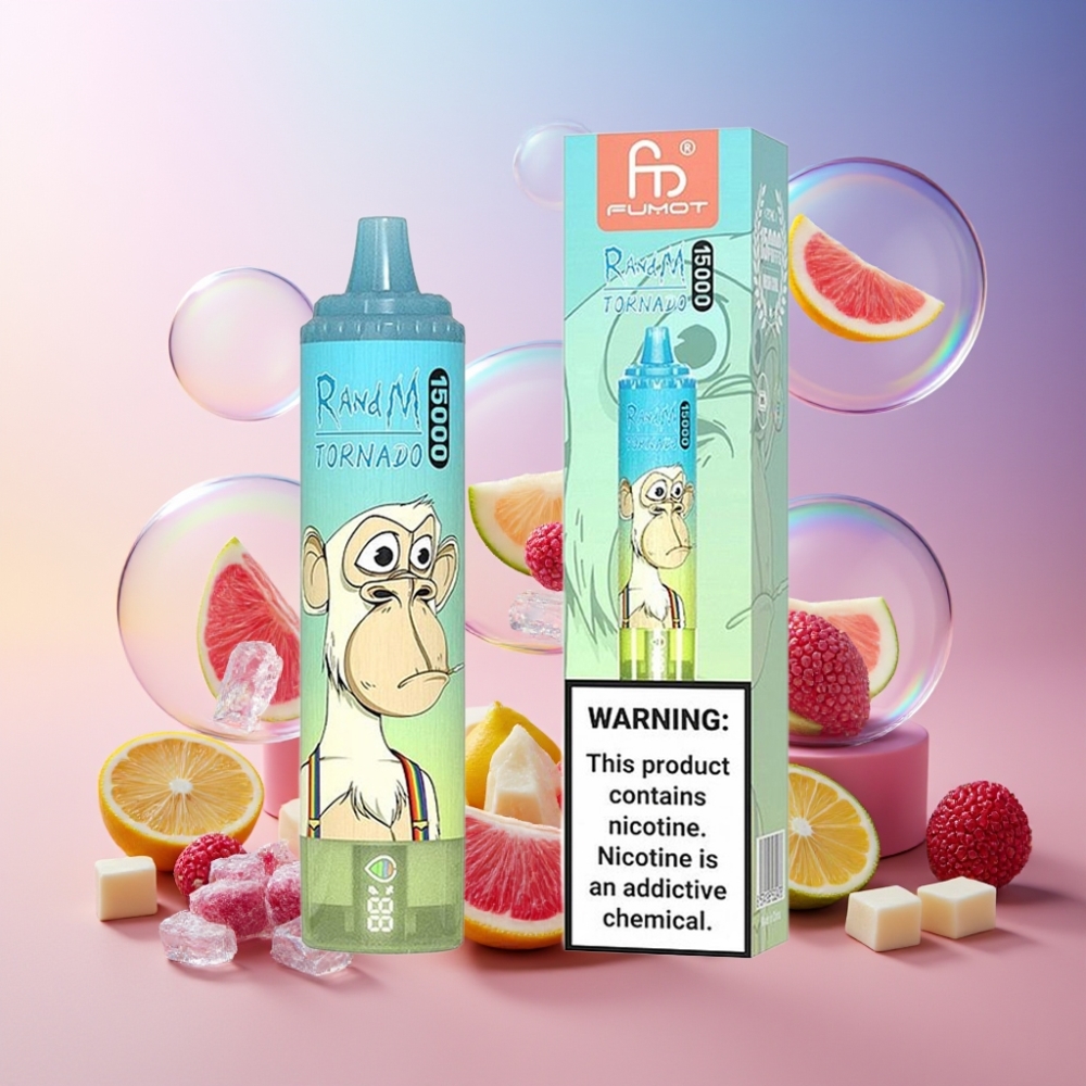 Fumot RandM Tornado 15000 Puffs Einweg-Vape Eis Pop – 25ml Liquid, 850mAh, Mesh Coil, Schweiz Großhandel