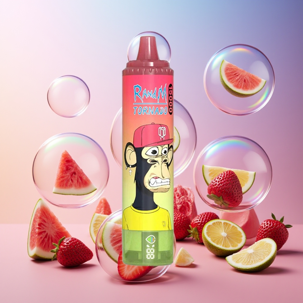 Fumot RandM Tornado 15000 Puffs Einweg-Vape Erdbeer Wassermelone Limonade 25ml 850mAh 0.9 Ohm Mesh Schweiz Großhandel