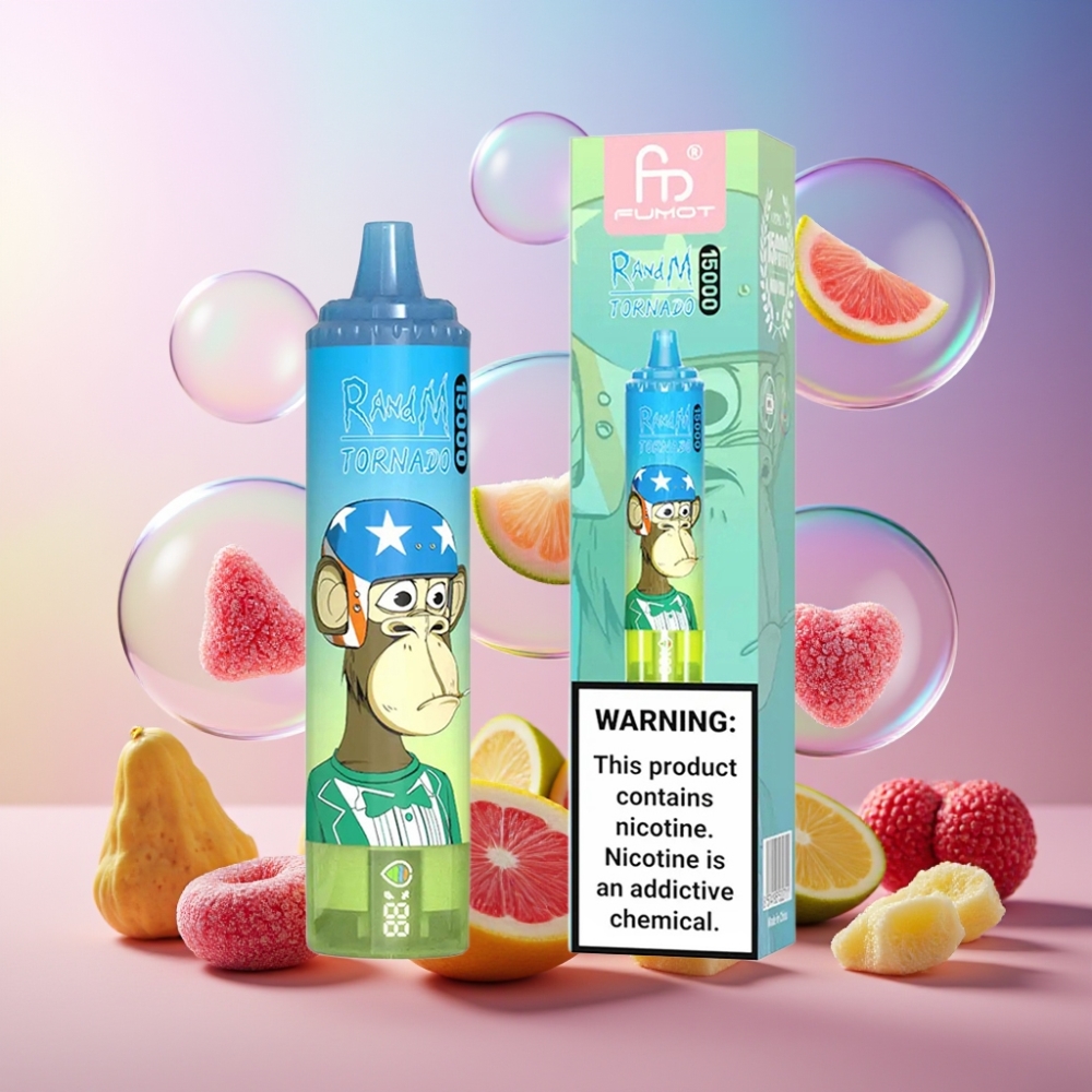 Fumot RandM Tornado 15000 Puffs Einweg-Vape Gummibär 25ml 850mAh Mesh Coil Schweiz Großhandel