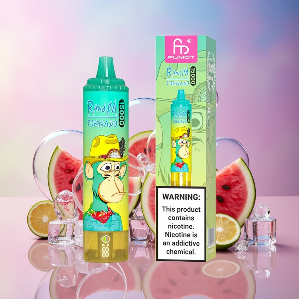 Fumot RandM Tornado 15000 Puffs Wassermelone-Eis Einweg-Vape 25ml 850mAh Mesh Coil Schweiz Großhandel
