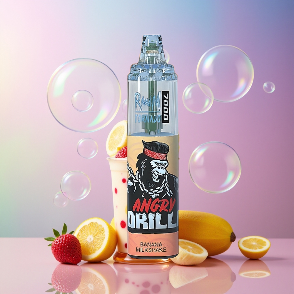 Fumot Tornado 7000 Einweg-Vape Bananen-Milkshake 14ML E-Liquid, 850MAH, Mesh Coil, Typ-C, Schweiz Großhandel